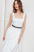Women’s White Woven Midi Dress