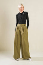 Women’s Ribbed Knit Polo Sweater