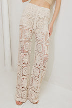 COASTAL BREEZE CROCHET VEST AND PANT SET