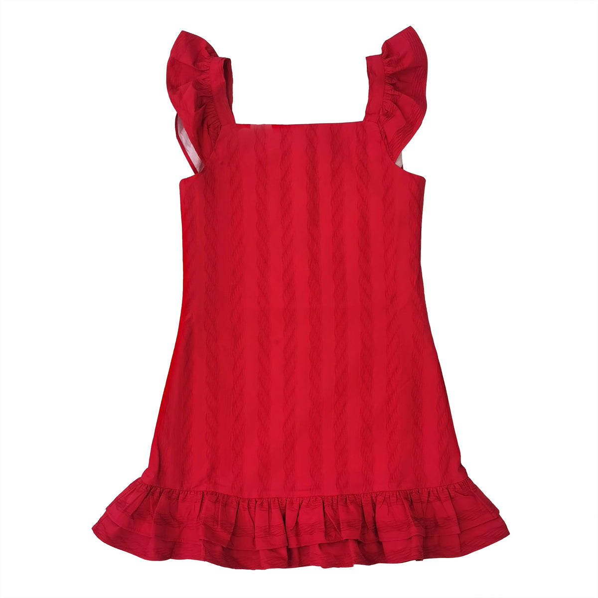 Red Ruffle Dress