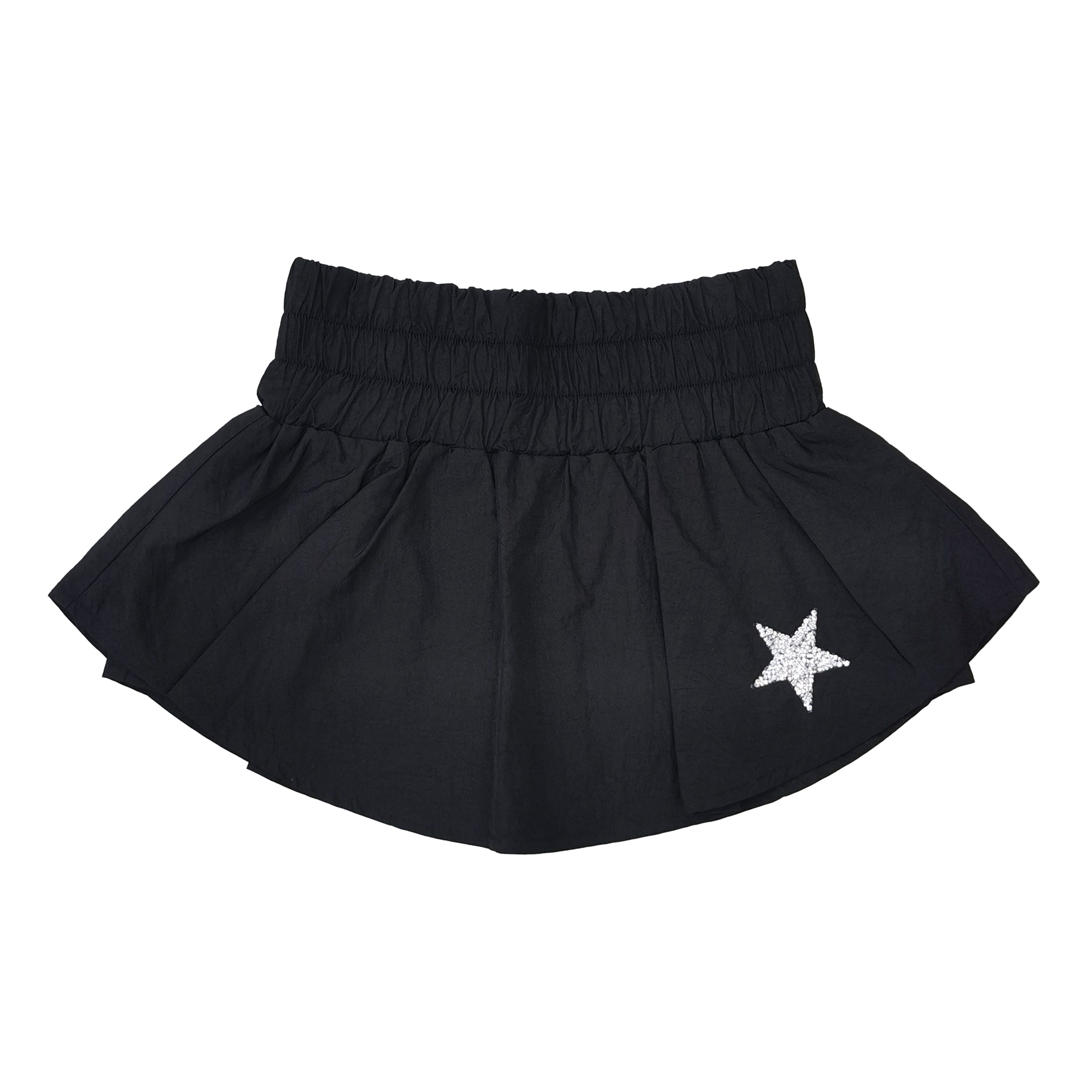 AA Fuchsia Gathered Double-layer Mini Skort