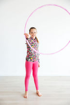 Flexible Floral Full-Zip Ruffle Active Jacket