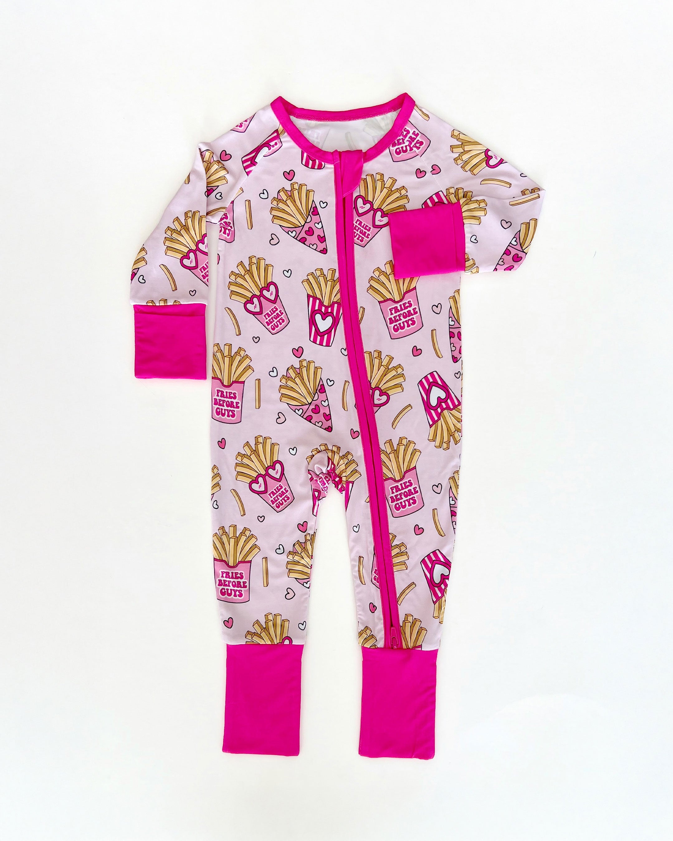 Baby Girl Bamboo Pajama Zip Romper
