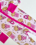 Baby Girl Bamboo Pajama Zip Romper