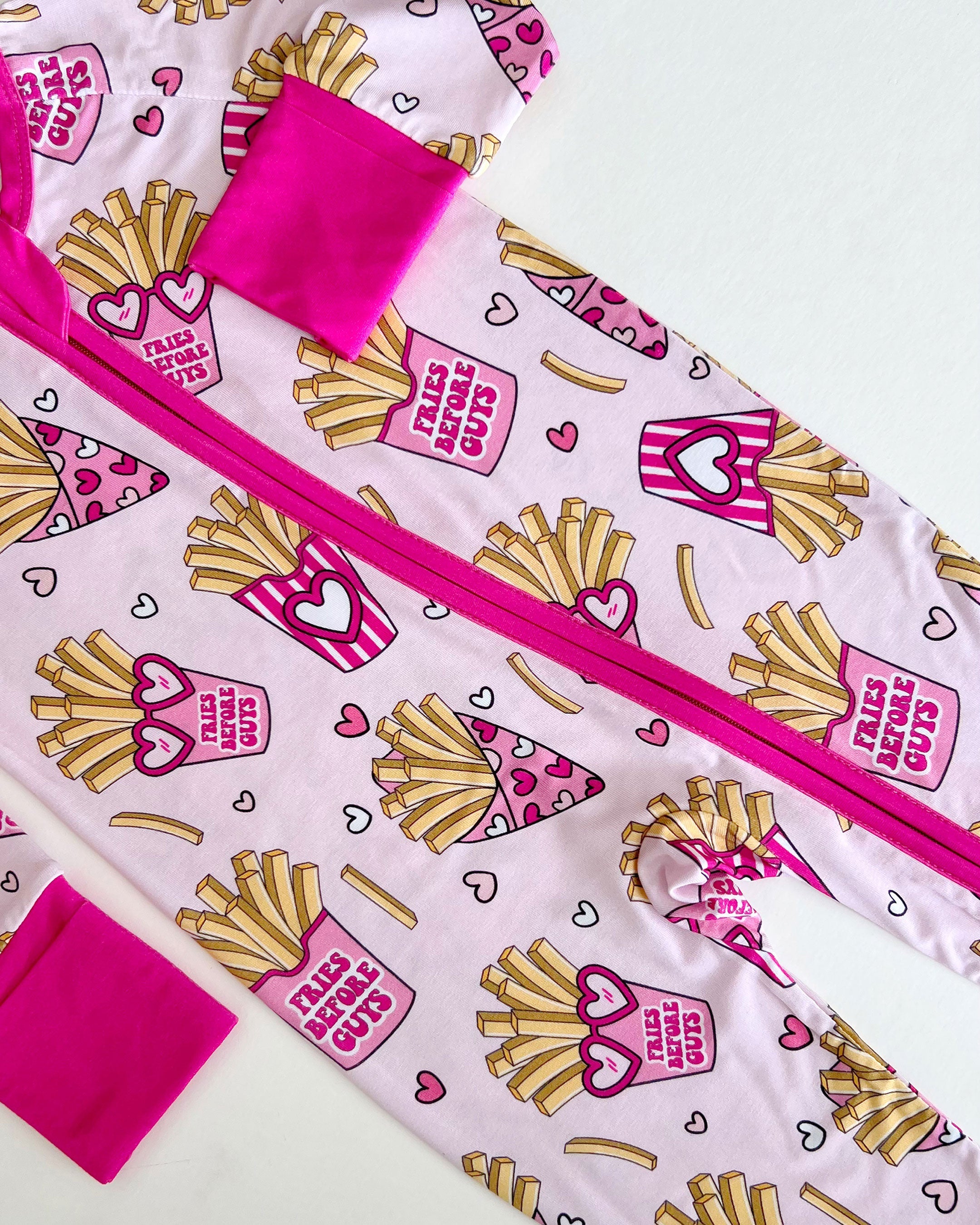 Baby Girl Bamboo Pajama Zip Romper