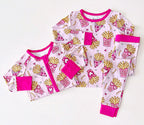 Girls Bamboo Two Piece Pajama Set | Fries Before Guys