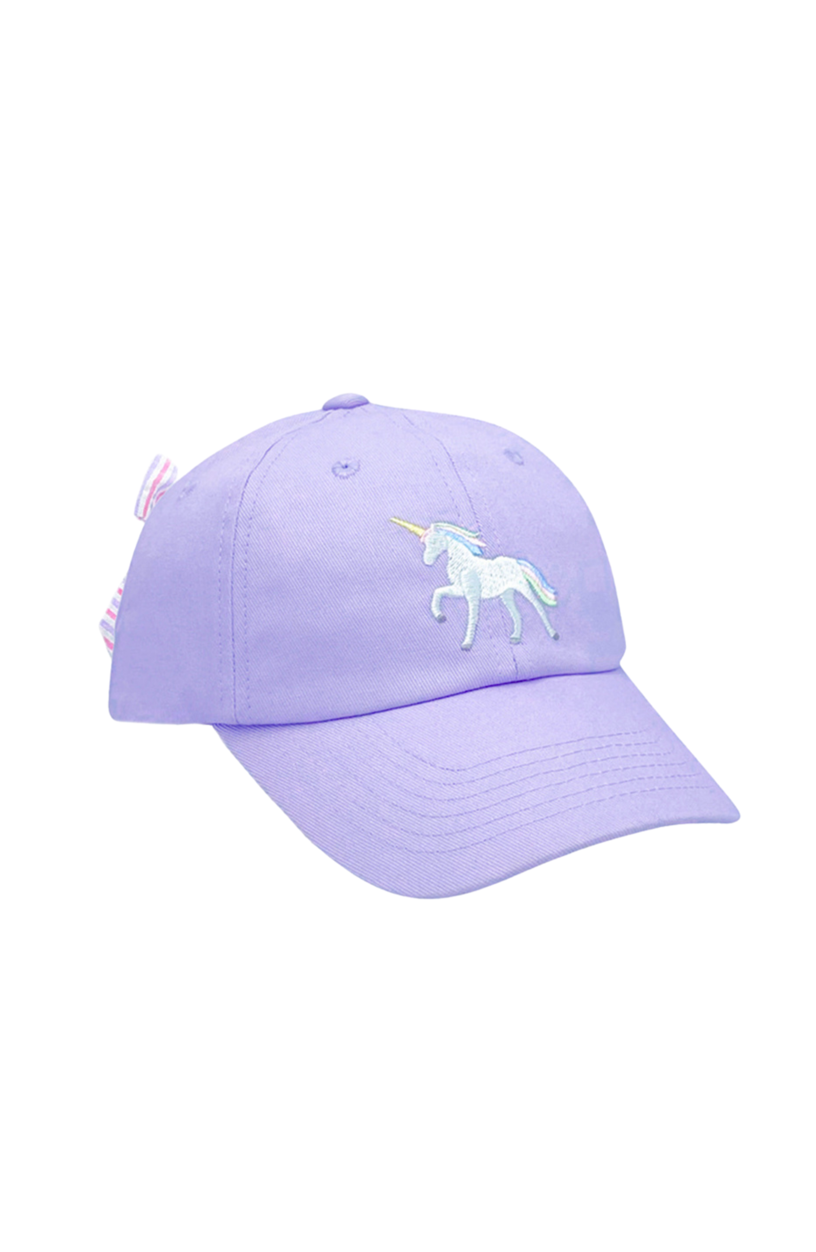 Rainbow Unicorn Bow Baseball Hat (Youth)