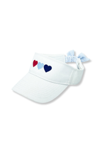 Patriotic Hearts Bow Visor (Youth/Junior)