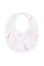 Pink Giraffe Print Bib