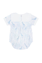 Blue Giraffe Print Pima Cotton Bubble
