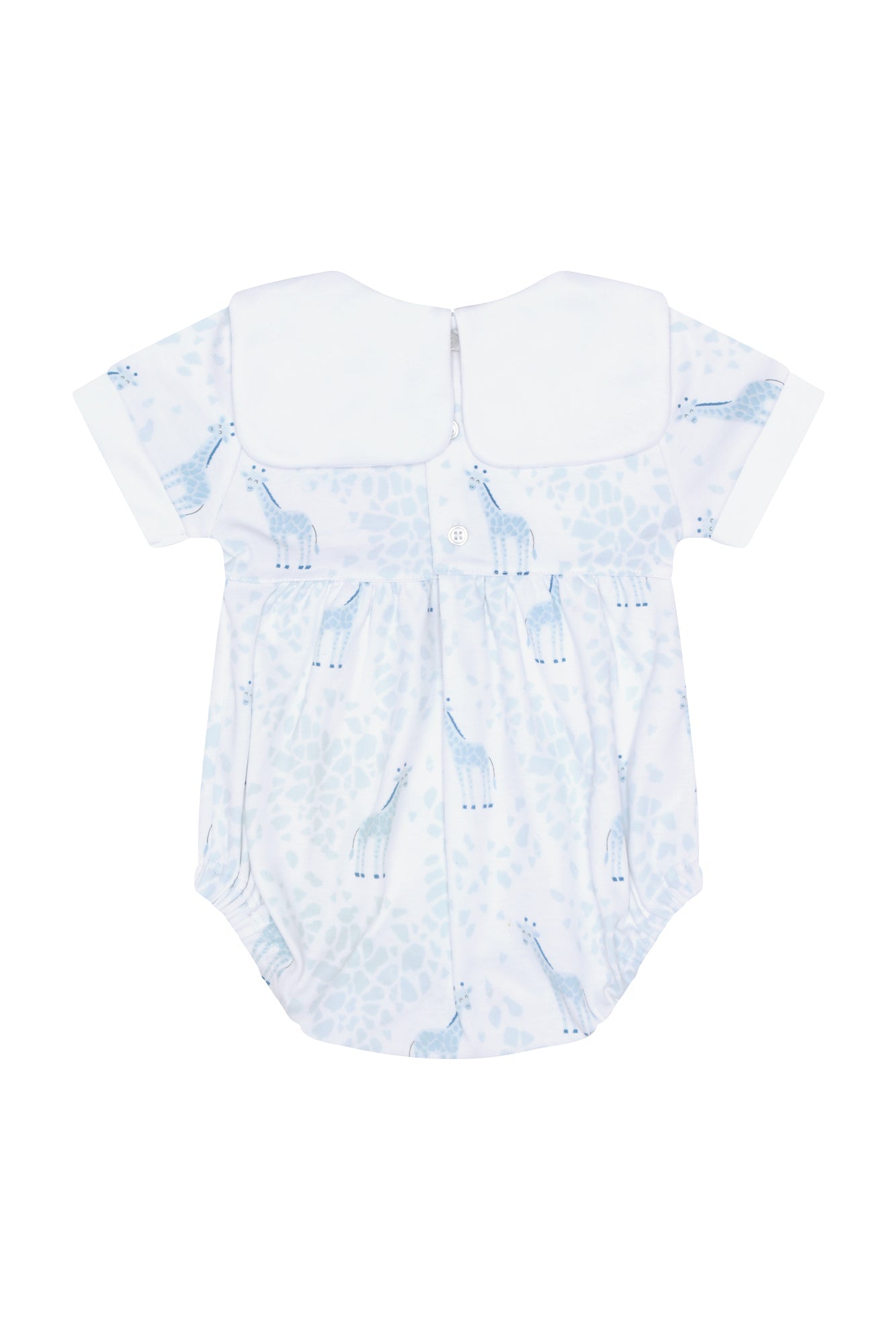Blue Giraffe Print Pima Cotton Bubble