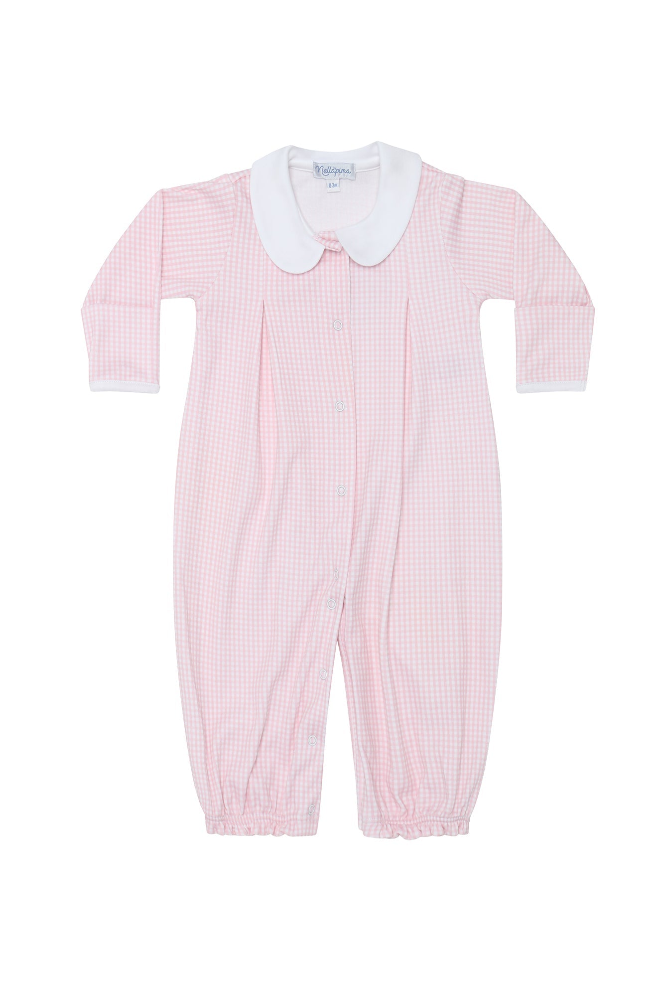 Pink Gingham Pima Cotton Converter Gown