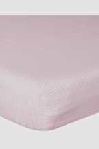 Pink Gingham Crib Sheets