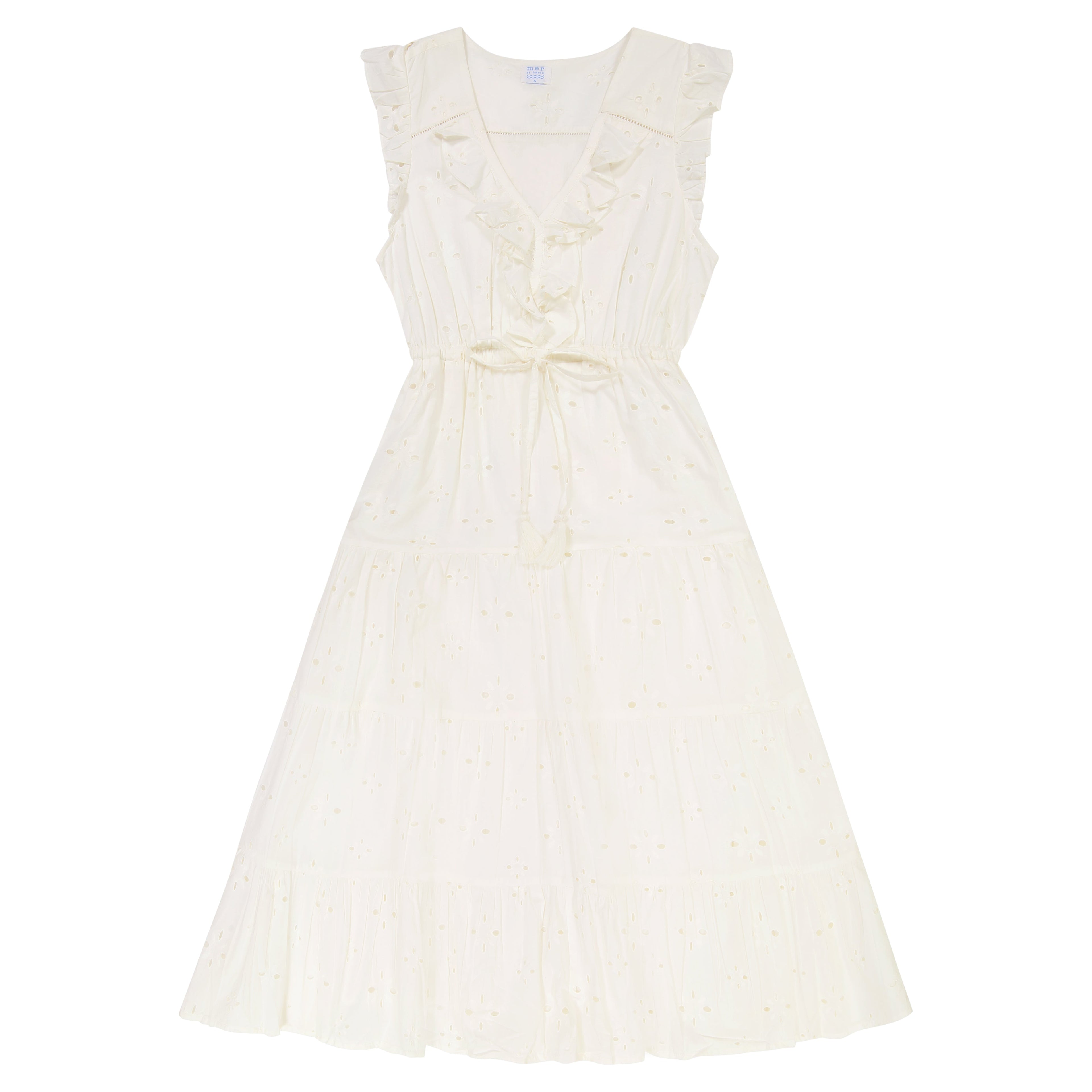 Giselle Women's Maxi Dress White Eyelet