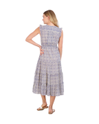 Giselle Women's Maxi Dress Navy Ikat