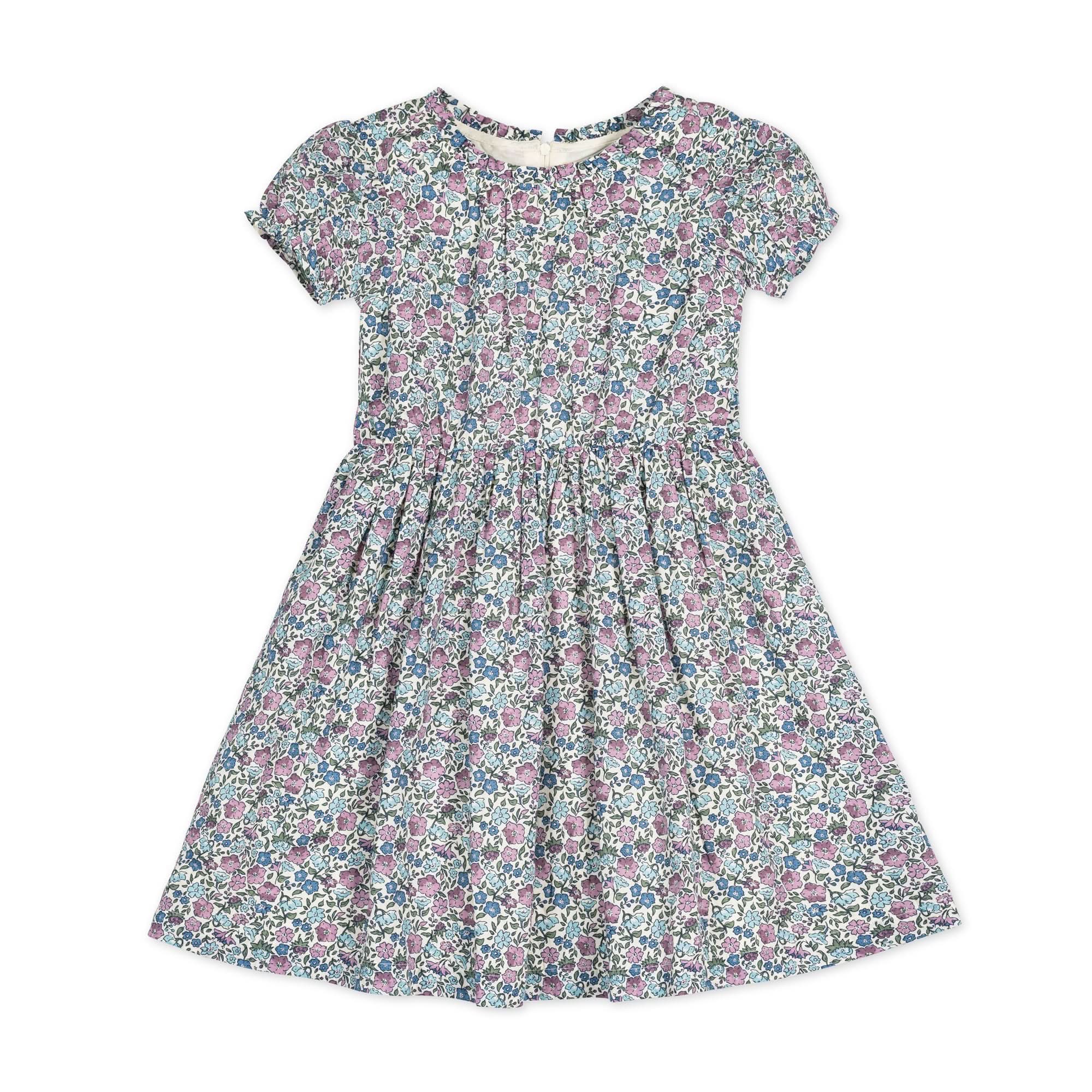 Organic Ruffle Edge Puff Sleeve Dress - Baby