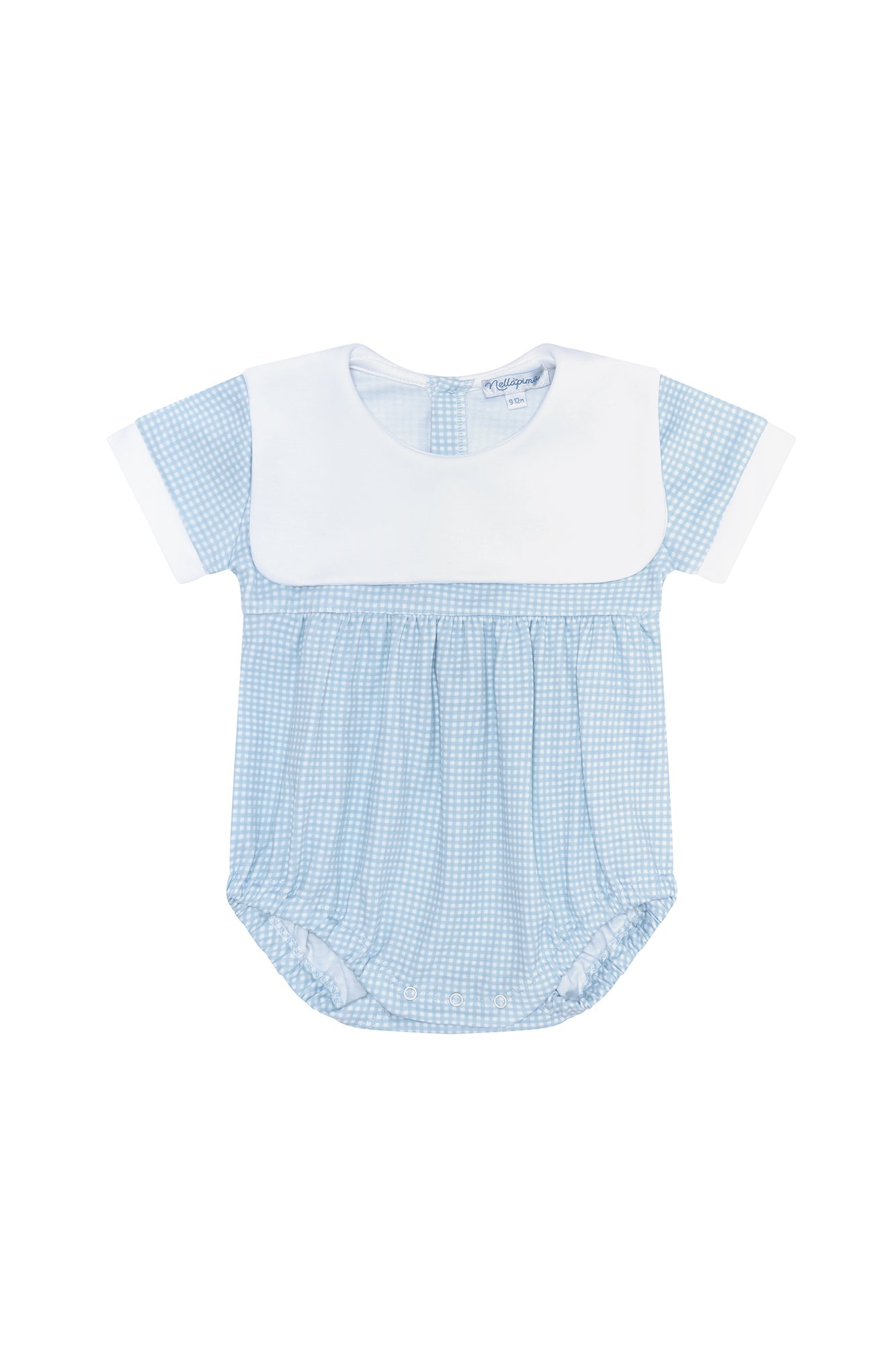 Baby Blue Gingham Pima Cotton Bubble