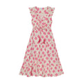 Giselle Women's Maxi Dress White Pink Ikat