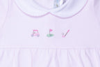 Baby Girl Pink Golf Round Collar Pima Dress