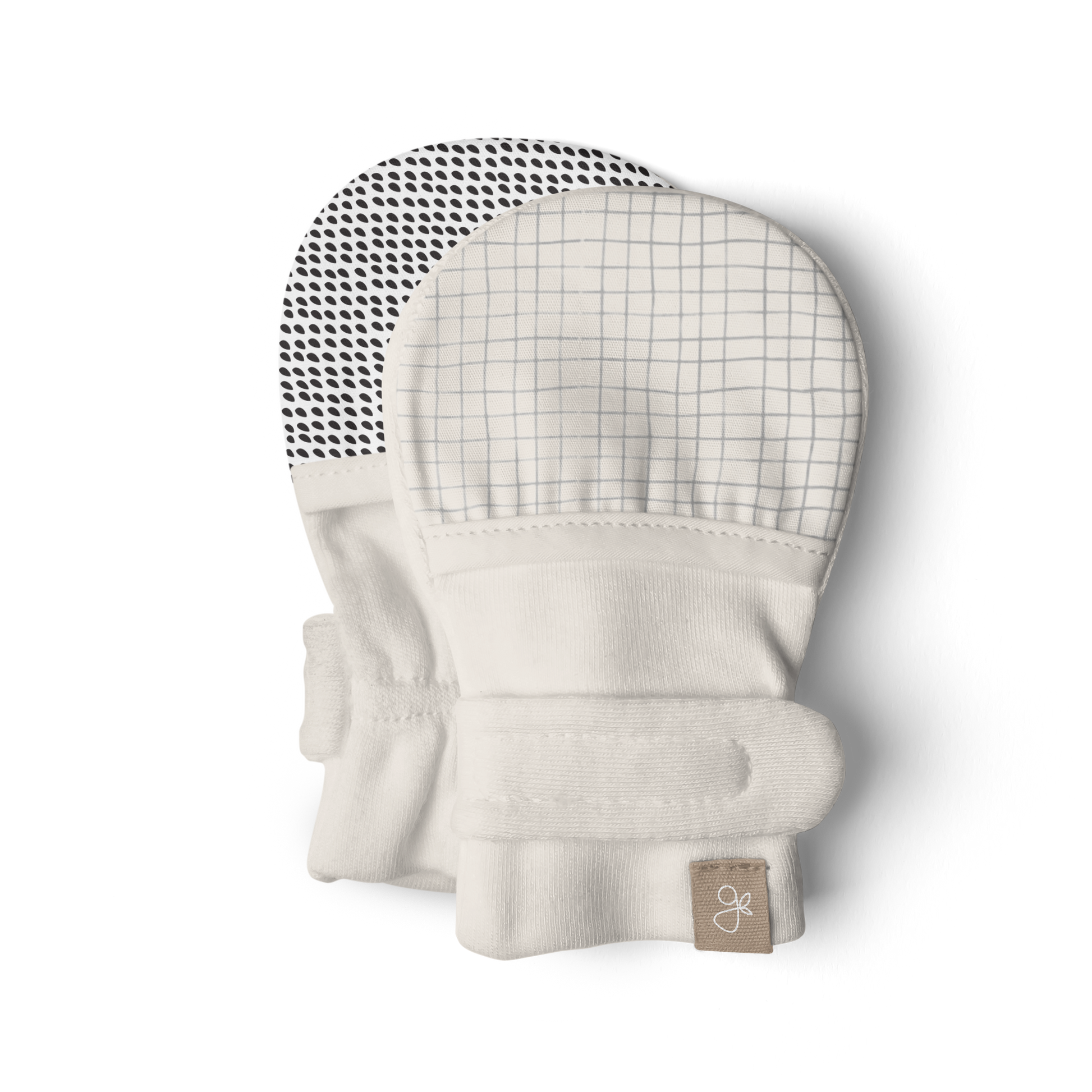 Stay-On Baby Mittens – Storm Gray + Gridlock (2-Pack)