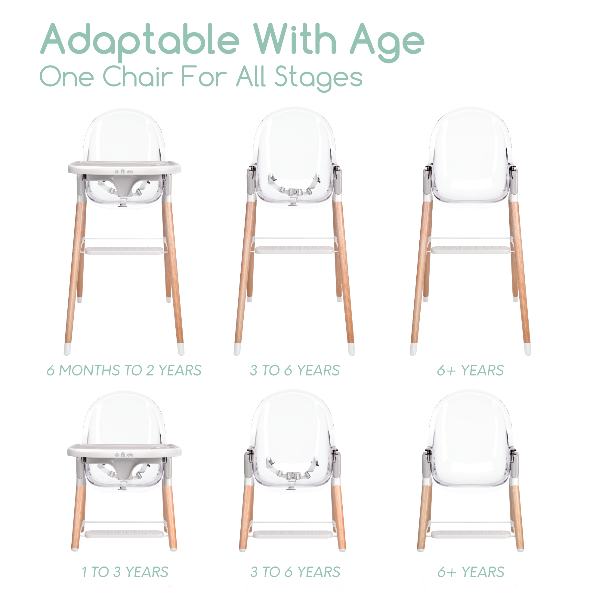Children of Design 6-in-1 Convertible High Chair
