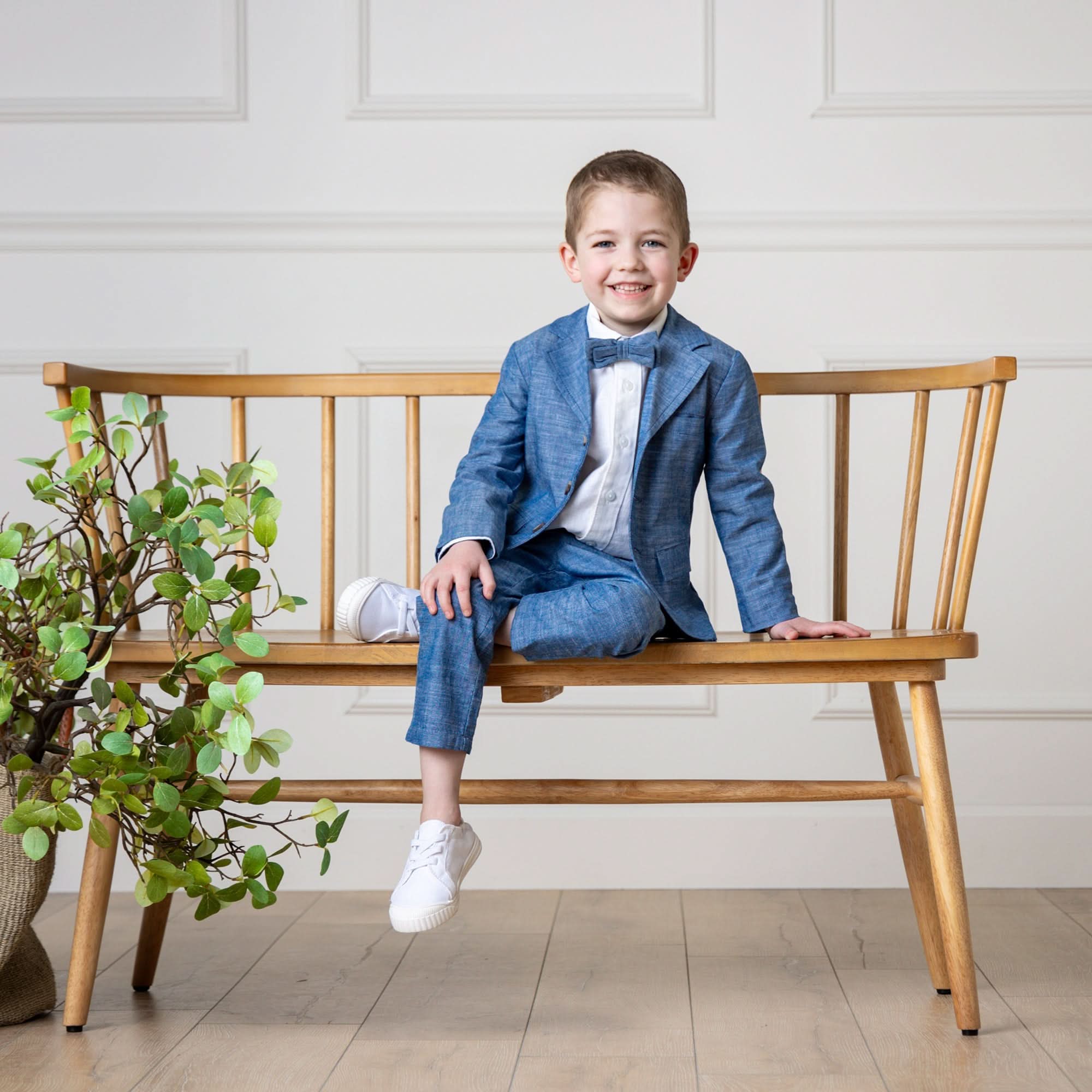 Organic Chambray Suit Pant