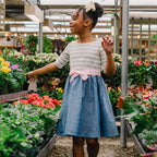 Lightweight Blocked Organic Skater Dress