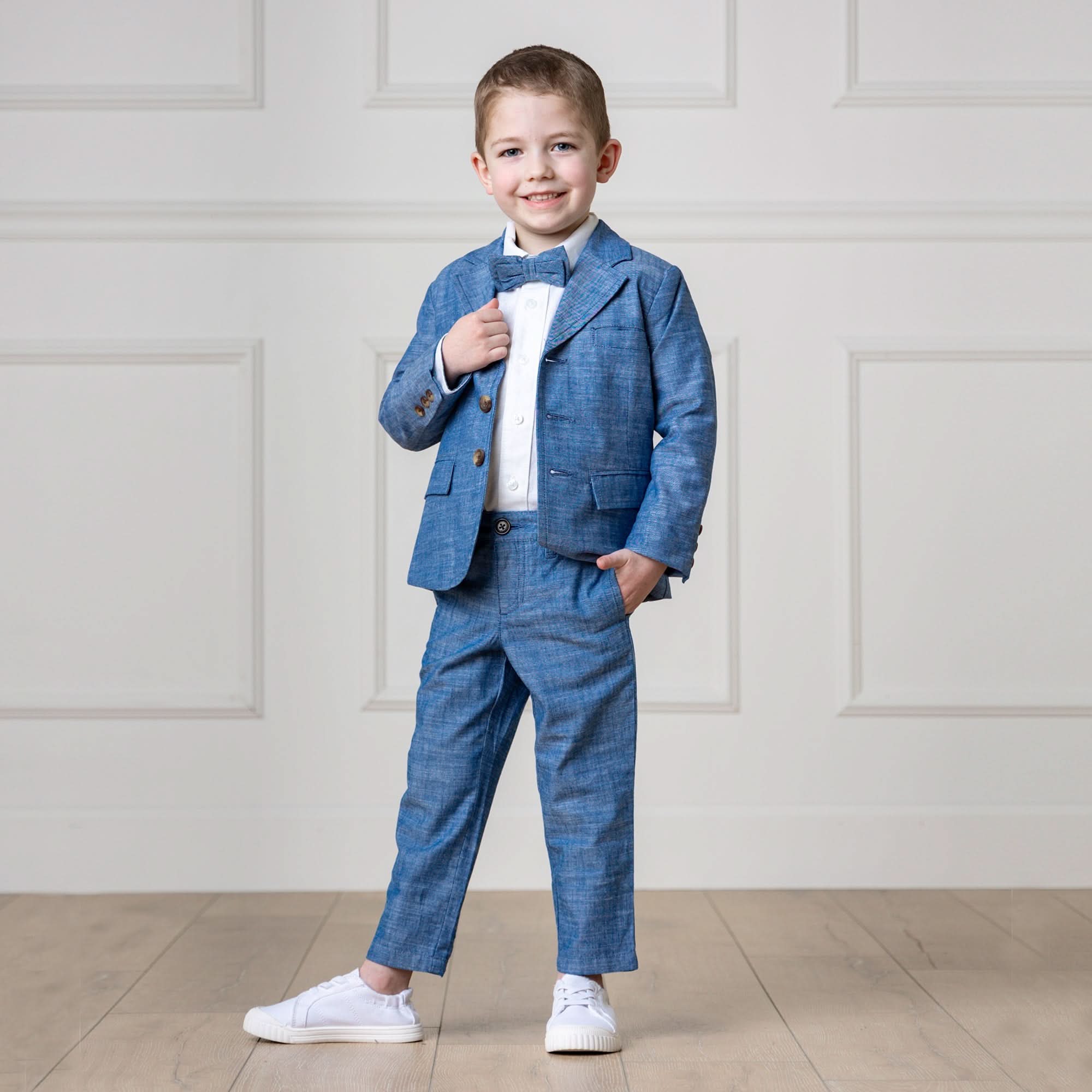 Organic Chambray Suit Pant
