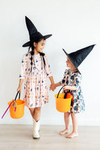 Hey Boo 3/4 Sleeve Pocket Twirl Dress