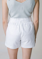 Women's Cinched Waist Linen Shorts