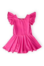 Hot Pink Shirt Sleeve Twirl Leotard