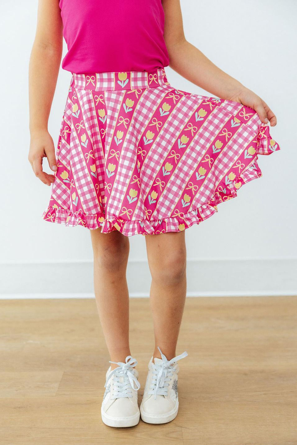 I Love You Tulip Much Ruffle Twirl Skort