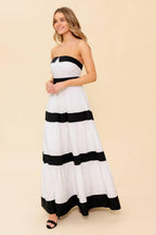 YOURS TO KEEP COLOR BLOKED MAXI DRESS