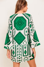 EMERALD TERRA TUNIC WOVEN MINI DRESS