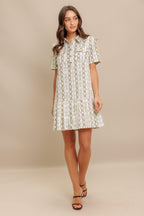 CHIC PYTHON WOVEN MINI DRESS