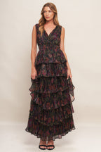 DARK ROMANCE WOVEN MAXI DRESS