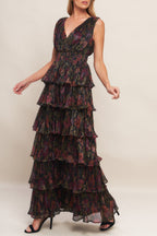 DARK ROMANCE WOVEN MAXI DRESS
