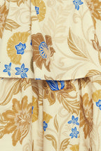 GOLDEN BLOSSOM WOVEN MAXI DRESS