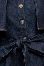 NOSTALGIA COAST DENIM MIDI DRESS