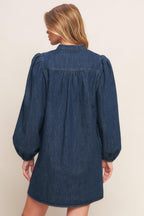 CANYON BREEZE DENIM MINI DRESS