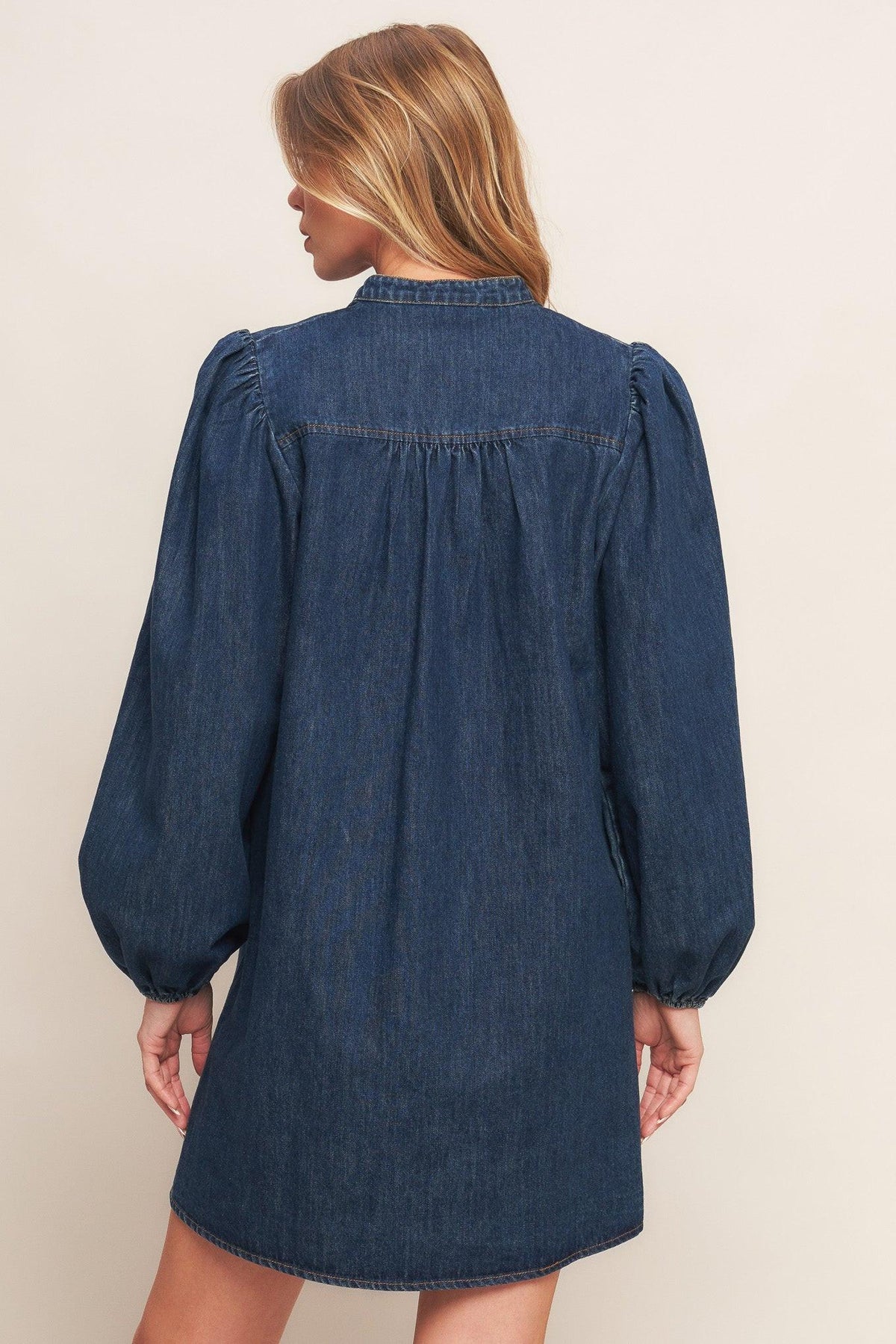 CANYON BREEZE DENIM MINI DRESS
