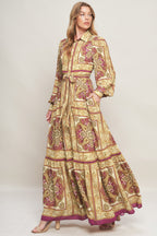 ROYAL BOHO ENERGY WOVEN MAXI DRESS