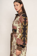 EARTHEN ROSE WOVEN MAXI DRESS