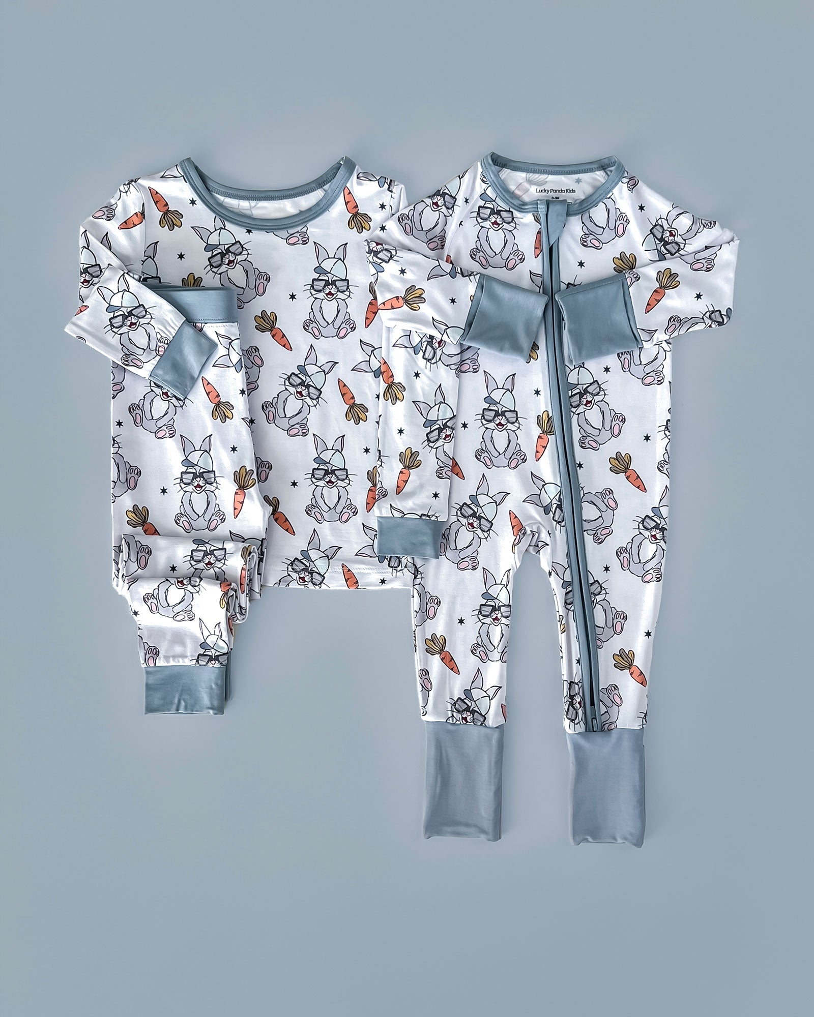Boys Rad Bunny Bamboo Two Piece Pajama Set