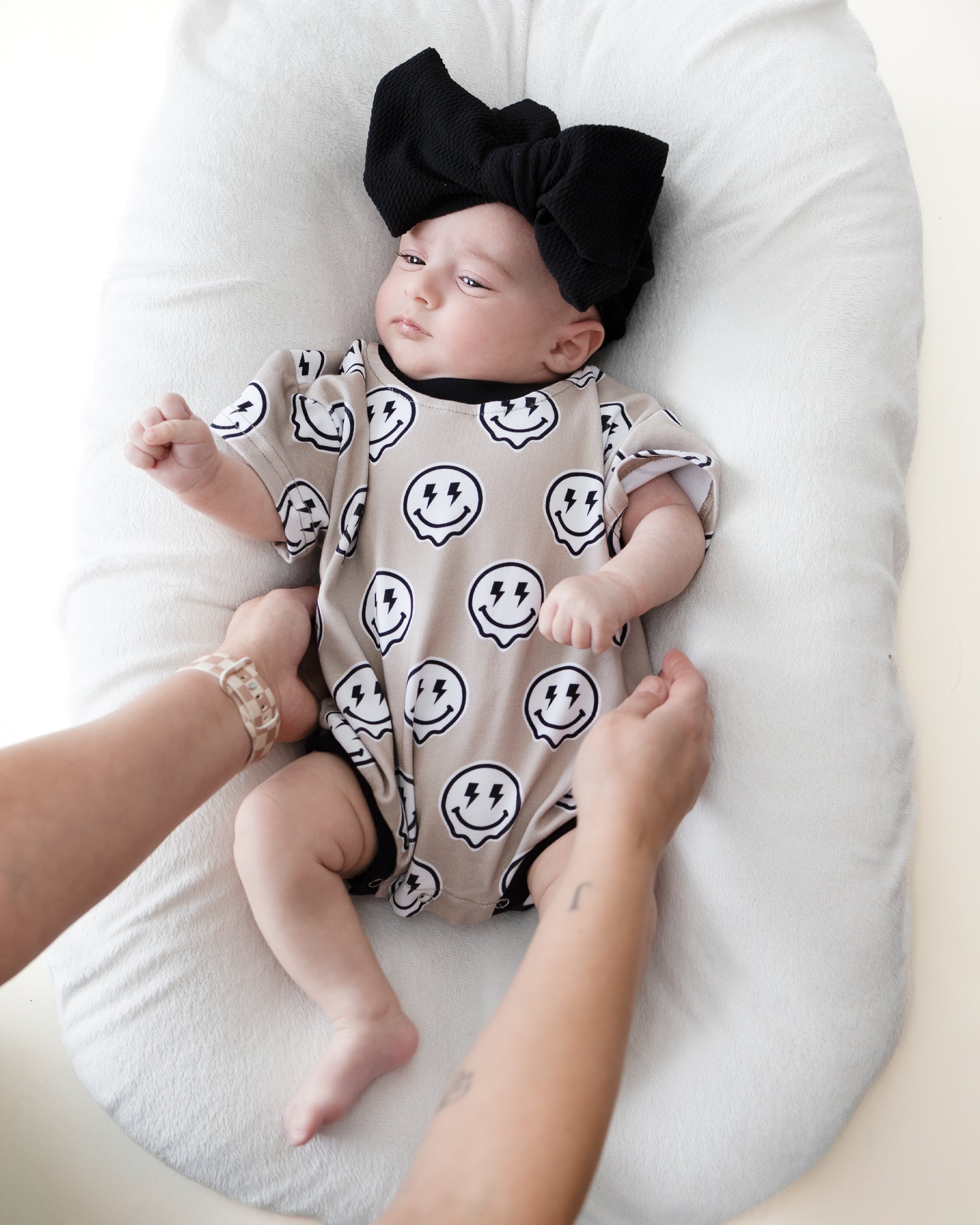 Electric Drippy Short Sleeve Bubble Romper