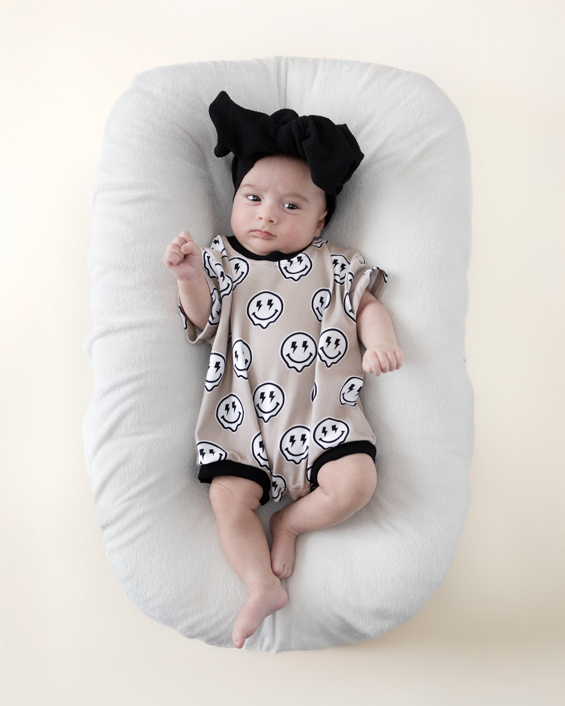 Electric Drippy Short Sleeve Bubble Romper