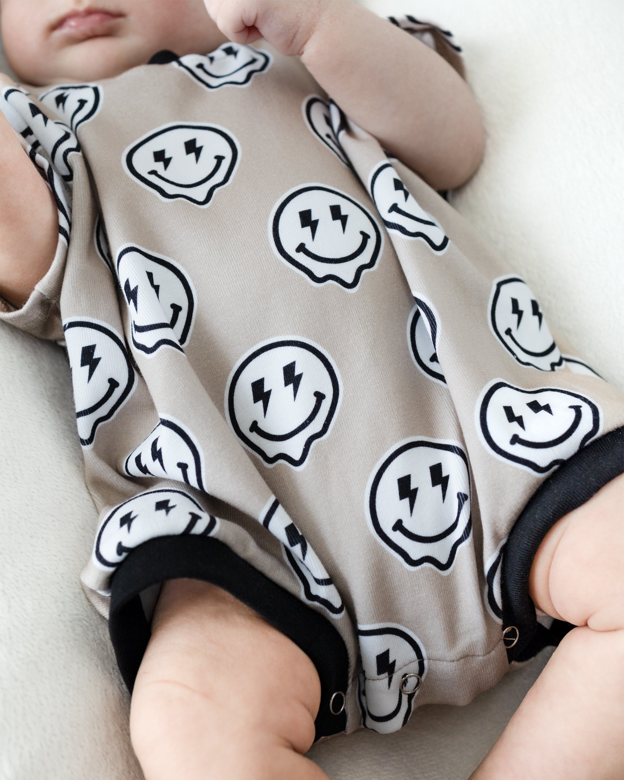 Electric Drippy Short Sleeve Bubble Romper