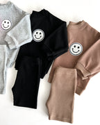 Mocha Biker Lounge Shorts Set