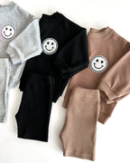 Mocha Biker Lounge Shorts Set