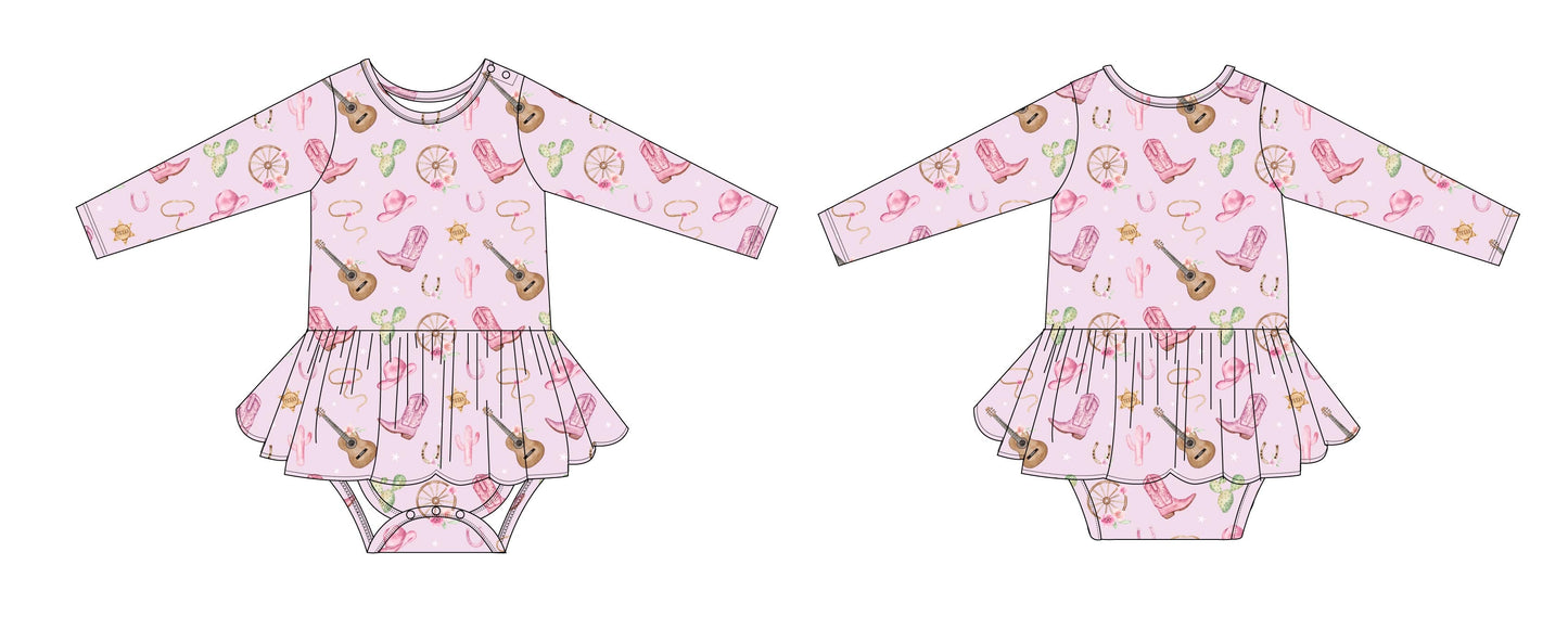 Girls Cowgirl Bodysuit Dress